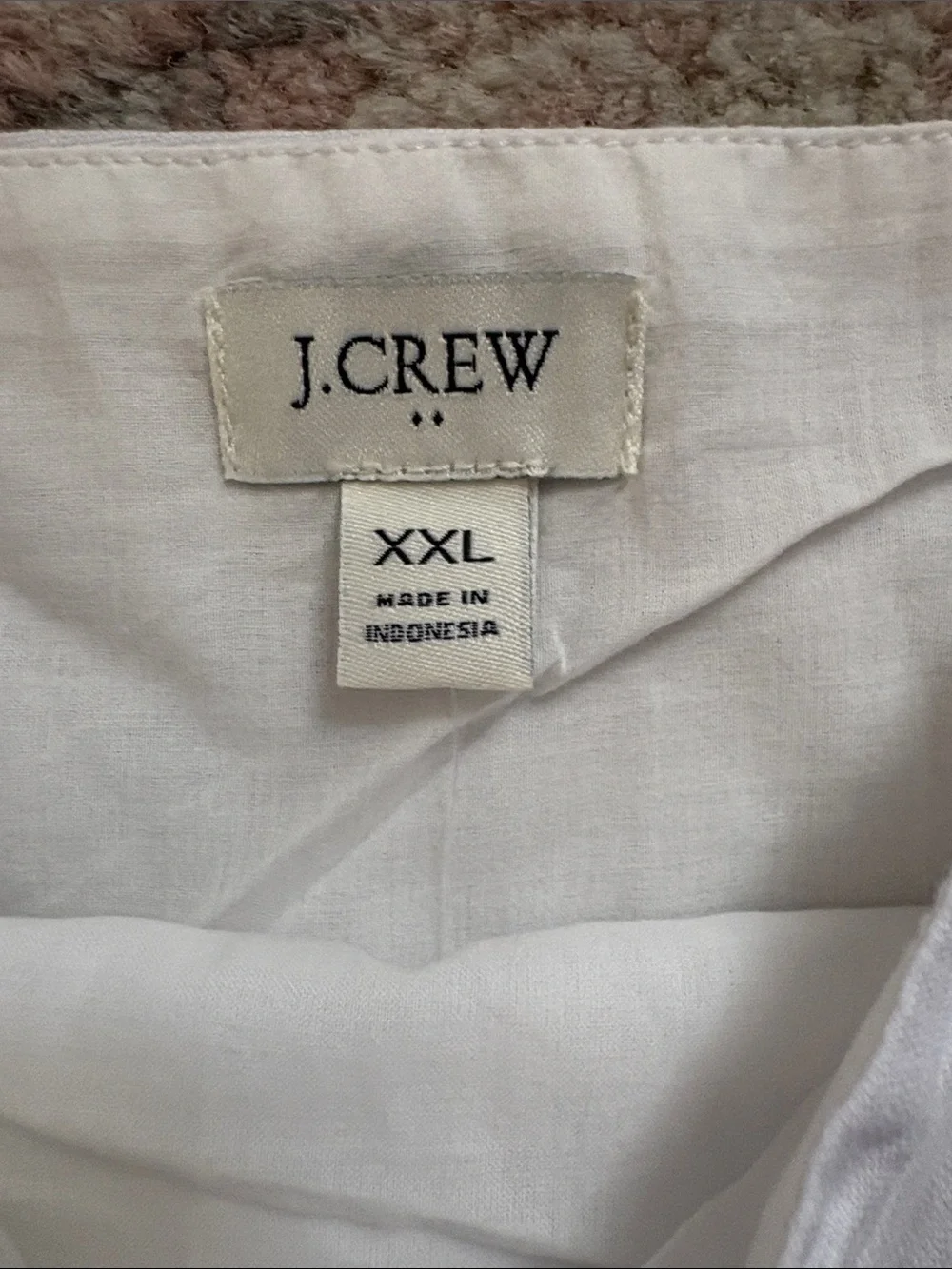 J. Crew White Linen Square Neck Tank NWT size xxl
